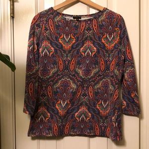 Talbots multicolored paisley shirt, PM